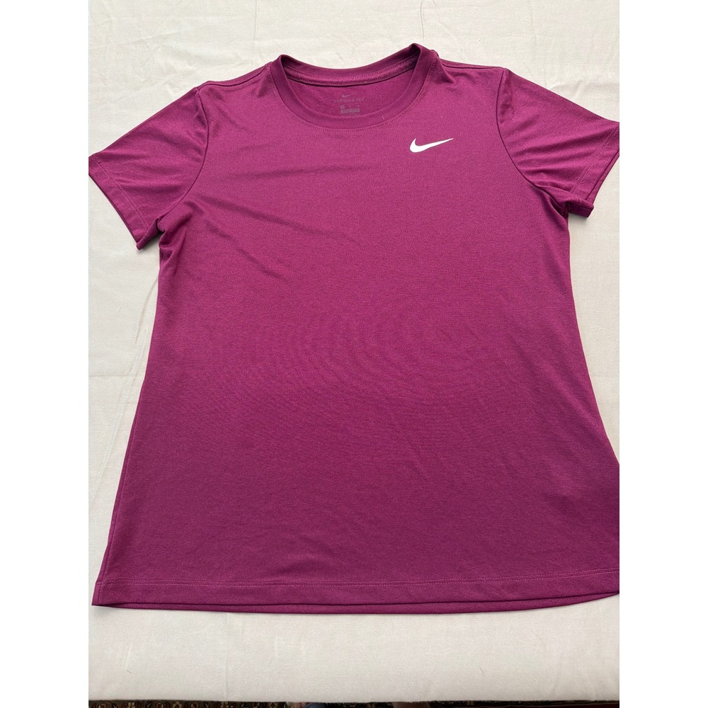 Nike Dri-FIT Womens Short Sleeve Training T-Shirt Berry Purple Medium